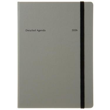 2025年12月始まり手帳 週間バーチカルレフト B6 ハードカバー グレー