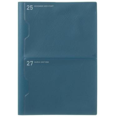 2025年12月始まり手帳 月間 A5 ポケット ブルー