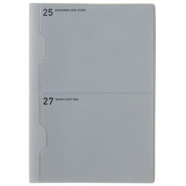 2025年12月始まり手帳 月間 A5 ポケット ライトグレー