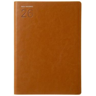 2025年12月始まり手帳 週間ブロック B6 合皮 年号 ブラウン