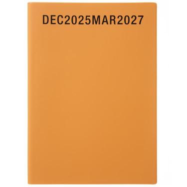 2025年12月始まり手帳 週間バーチカル A5 タイポ オレンジ