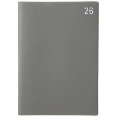 2025年12月始まり手帳 週間バーチカル A5 年号 グレー