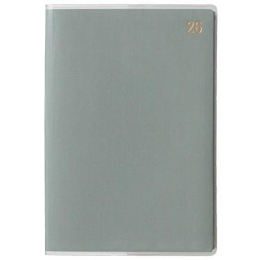 2025年12月始まり手帳 月間 A5 PM コットン グリーングレー