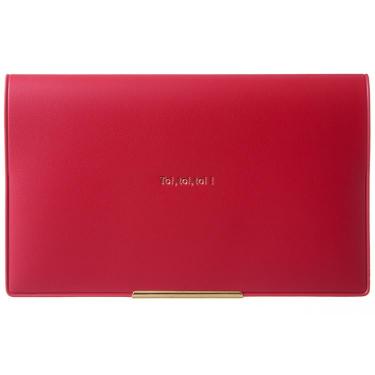 2025年12月始まり手帳 月間 A6変型 通帳サイズ トイトイトイ レッド