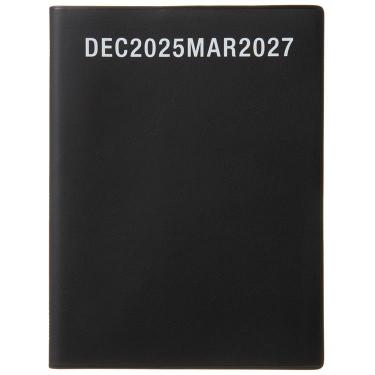 2025年12月始まり手帳 週間レフト B6変型 タスクログ タイポ ブラック
