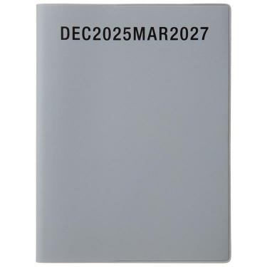 2025年12月始まり手帳 週間レフト B6変型 タスクログ タイポ グレー