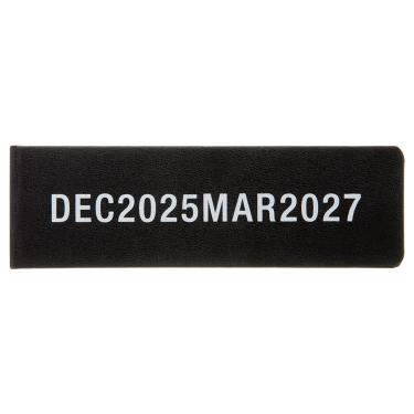 2025年12月始まり 週間ブロック A5変型 スティックダイアリー ハードカバー ブラック