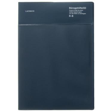 2026年3月始まり手帳 週間バーチカルレフト A5 ポケット ネイビー