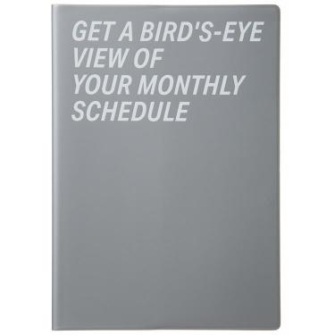 2026年3月始まり手帳 月間 A5 タイポ シルバー