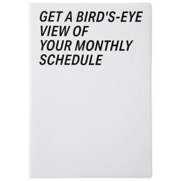 2026年3月始まり手帳 月間 A5 タイポ ホワイト