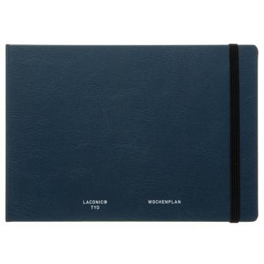 2026年9月始まり手帳 週間バーチカル B6変型 ラップトップ ハードカバー ネイビー