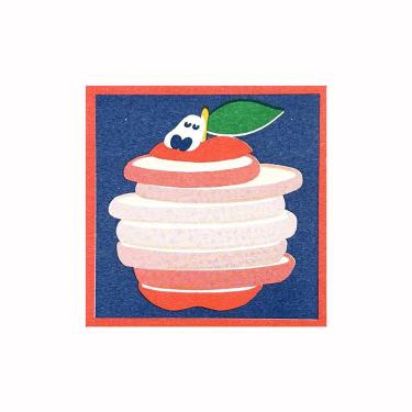 クリエイターズメモ レトロ印刷 sasa りんご と おにぎりおばけ