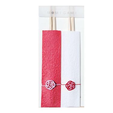 お箸包み もみ紙 梅飾り 2膳入 24cm