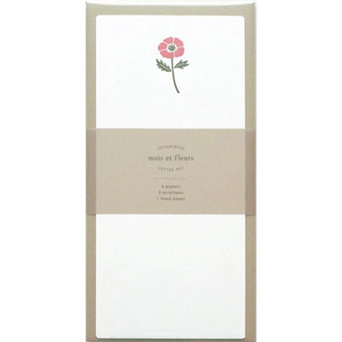 モワ・エ・フルール 一筆箋レターセット アネモネ