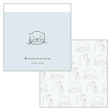 スクエアメモパッド ティックル カワウソ
