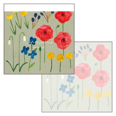 スクエアメモパッド いわしまあゆ フラワーベッド