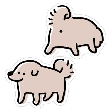 ダイカットステッカー ミニミニ ドッグ