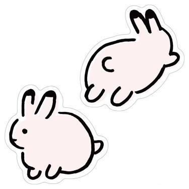 ダイカットステッカー ミニミニ ウサギ