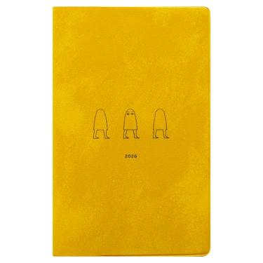 2025年10月始まり手帳 月間 B6 新書 メジェド サンドイエロー