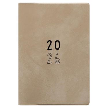 2025年10月始まり手帳 月間 B6 フルカラー トロット グレージュ