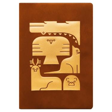 2025年10月始まり手帳 月間 B6 フルカラー 積み木 ブラウン