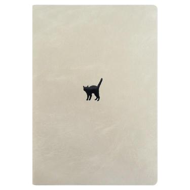 2025年10月始まり手帳 週間レフト B6 ワンポイント ねこ グレー