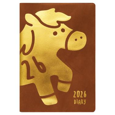 2026年1月始まり手帳 月間 B6 ヒヒーン チェスナットブラウン