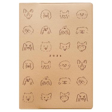2026年1月始まり手帳 月間 B6 フルカラー ドギー ベージュ