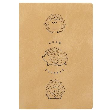 2026年1月始まり手帳 月間 B6 フルカラー ラウンドはりねずみ ベージュ