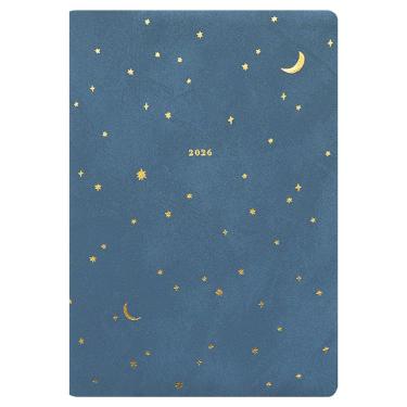 2026年1月始まり手帳 月間 B6 フルカラー ミニュイ スモークブルー