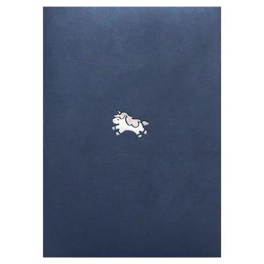 2026年1月始まり手帳 週間ブロック B6 ワンポイント ユニコーン ナイトブルー