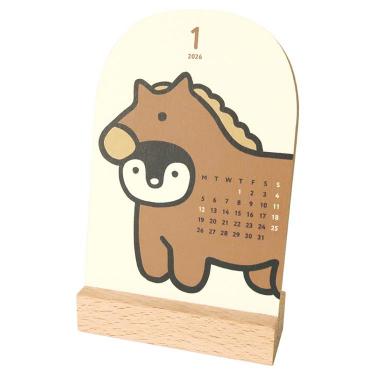 2026年1月始まりカレンダー 卓上 着ぐるみ