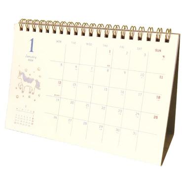 2026年1月始まりカレンダー 卓上 シュクレ