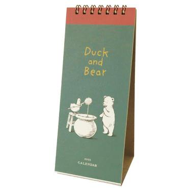 2026年1月始まりカレンダー 卓上 アヒルとクマ