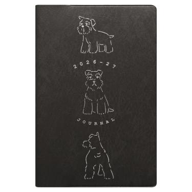 2026年4月始まり手帳 月間 B6 新書 ラウンドシュナウザー チャコール