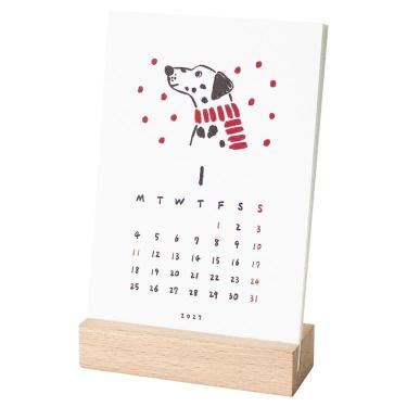 2027年1月始まりカレンダー 卓上 ドギー