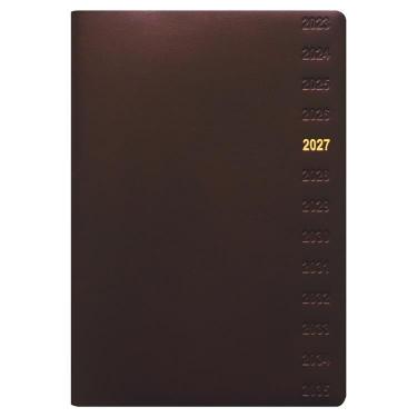 2026年10月始まり手帳 週間ブロック B6 フロー ブラウン
