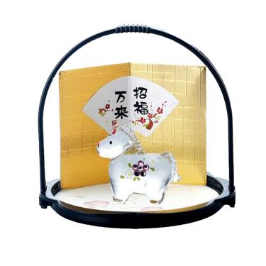 午 ラインストーン付硝子飾り