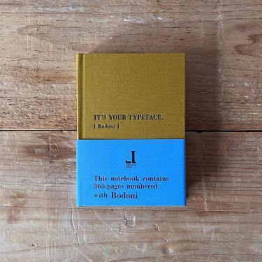 タイプフェイスノートブック ボドニ ダルゴールド