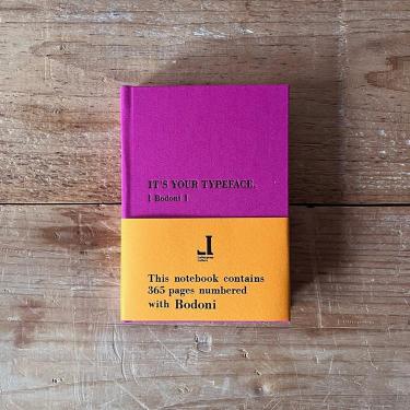 タイプフェイスノートブック ボドニ フーシャピンク