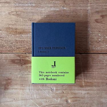 タイプフェイスノートブック ボドニ セルリアンブルー
