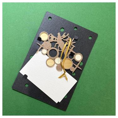 クリスマスオーナメント レーザーカット トナカイ ブロンズ