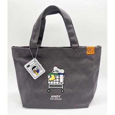 チャーム付きミニランチBAG チャコールグレー