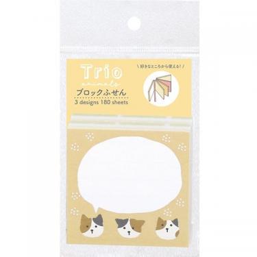 ブロックふせん トリオ ミケネコ