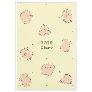 2025年10月始まり手帳 月間 A6 まるまるアニマル イエロー