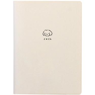 2026年1月始まり手帳 月間 B6 モクモクわんこ ホワイト