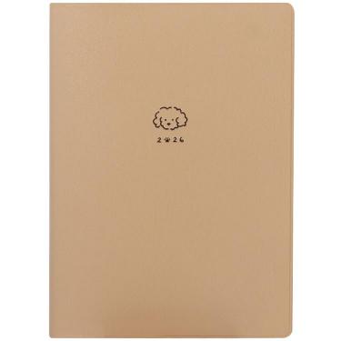 2026年1月始まり手帳 月間 B6 モクモクわんこ ベージュ