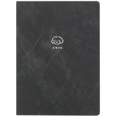 2026年1月始まり手帳 月間 B6 モクモクわんこ ブラック