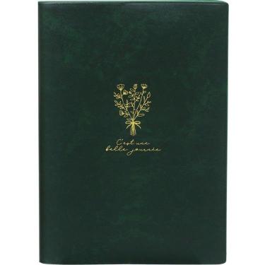 2026年1月始まり手帳 月間 B6 プチブーケ グリーン