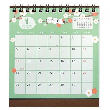 2026年1月始まりカレンダー 卓上 トリオ シマエナガ